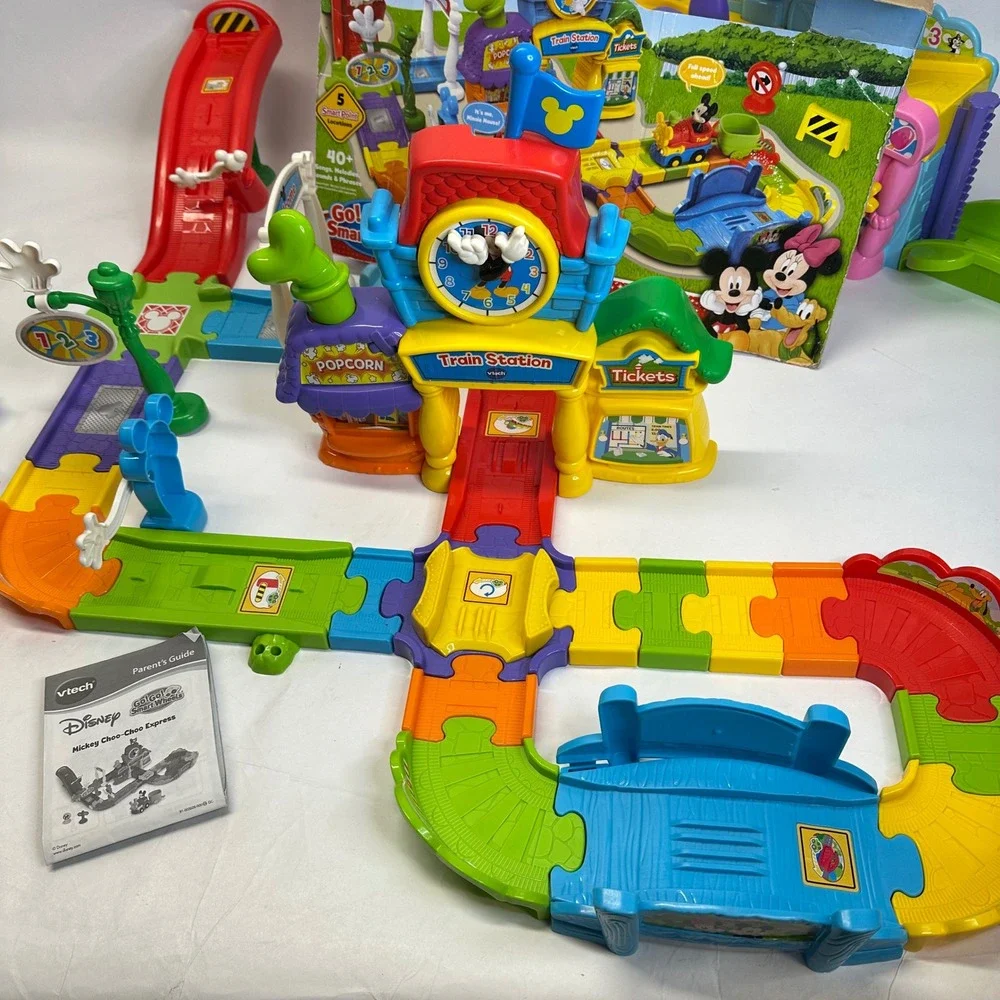 VTech Go Go Smart Wheels Disney Mickey Choo-Choo Express Minnie Ice Cream 9 Cars